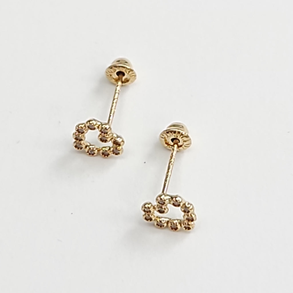 BROQUELES BROQUEL FIG CORAZON 14K 0.23 GR (NUEVO)