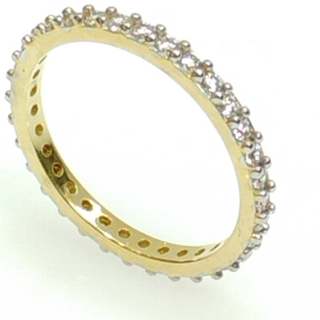 ANILLO ANILLITO CHURUMBELA C CIRCONIAS 14K 6.5 TALLA 1.9 GR (NUEVO)