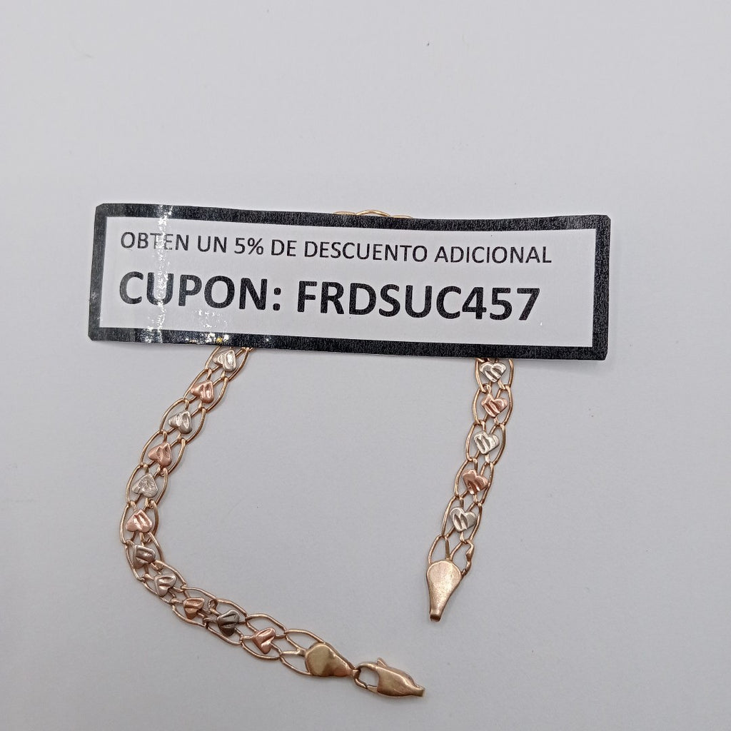 PULSERA ORO COMBINADO 10 K 3.5 GRMS (SEMINUEVO)