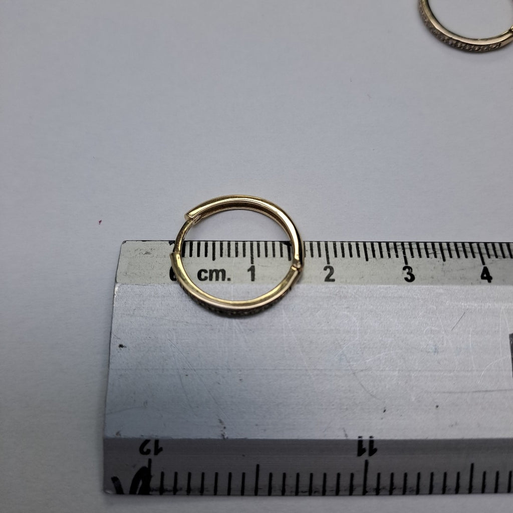 ARETES ARRACADAS C CIRCONIAS 14K 2 GR (NUEVO)