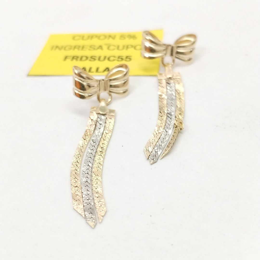 BROQUELES PAR ORO,ORO COMBINADO 14 K 2,40 GRMS (SEMINUEVO)