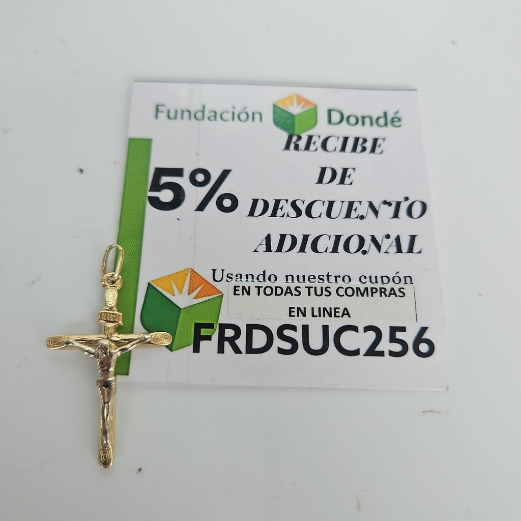 CRUCIFIJO ORO 14 K 0.7 GRMS (SEMINUEVO)