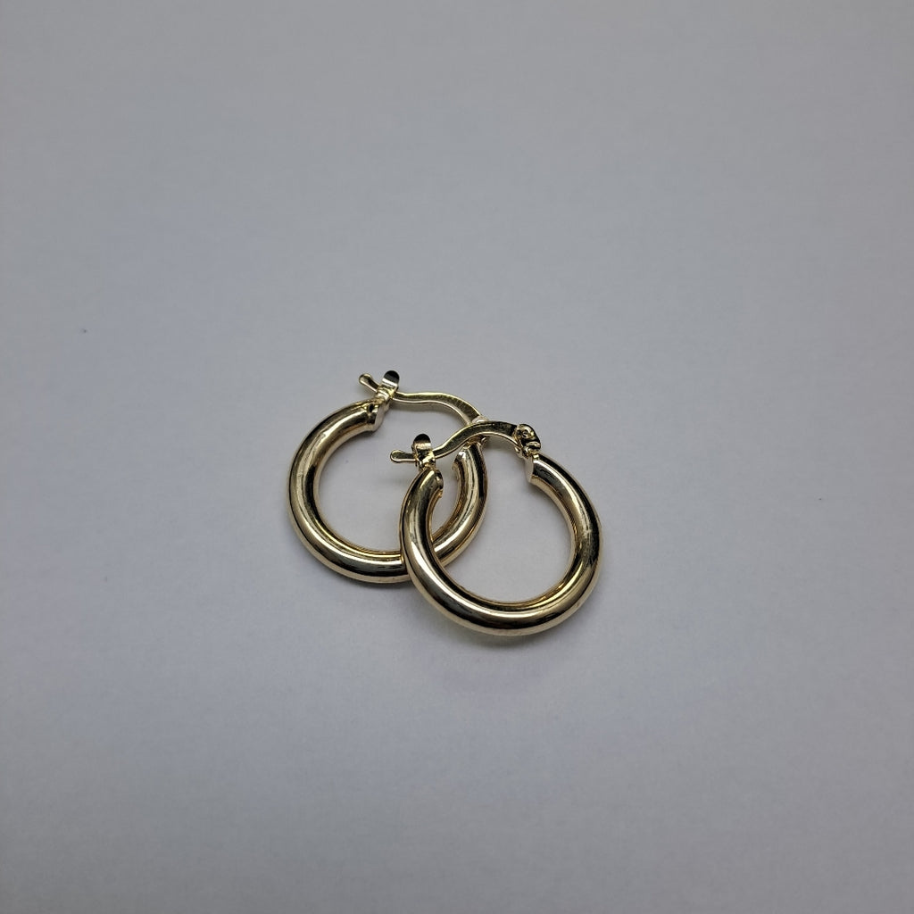 ARETES TEJIDO ARRACADAS LISAS 14K 1.6 GR (NUEVO)