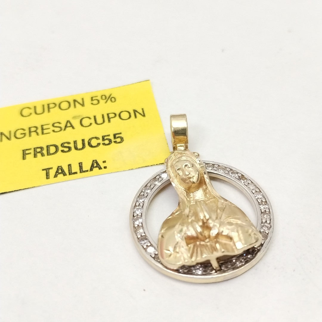 MEDALLA RELIGIOSA ORO, ORO BLANCO 14 K 4.7 GRMS (SEMINUEVO)
