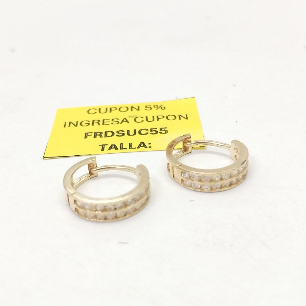 ARETES PAR, ARRACADAS PAR ORO 14 K 2.6 GRMS (SEMINUEVO)
