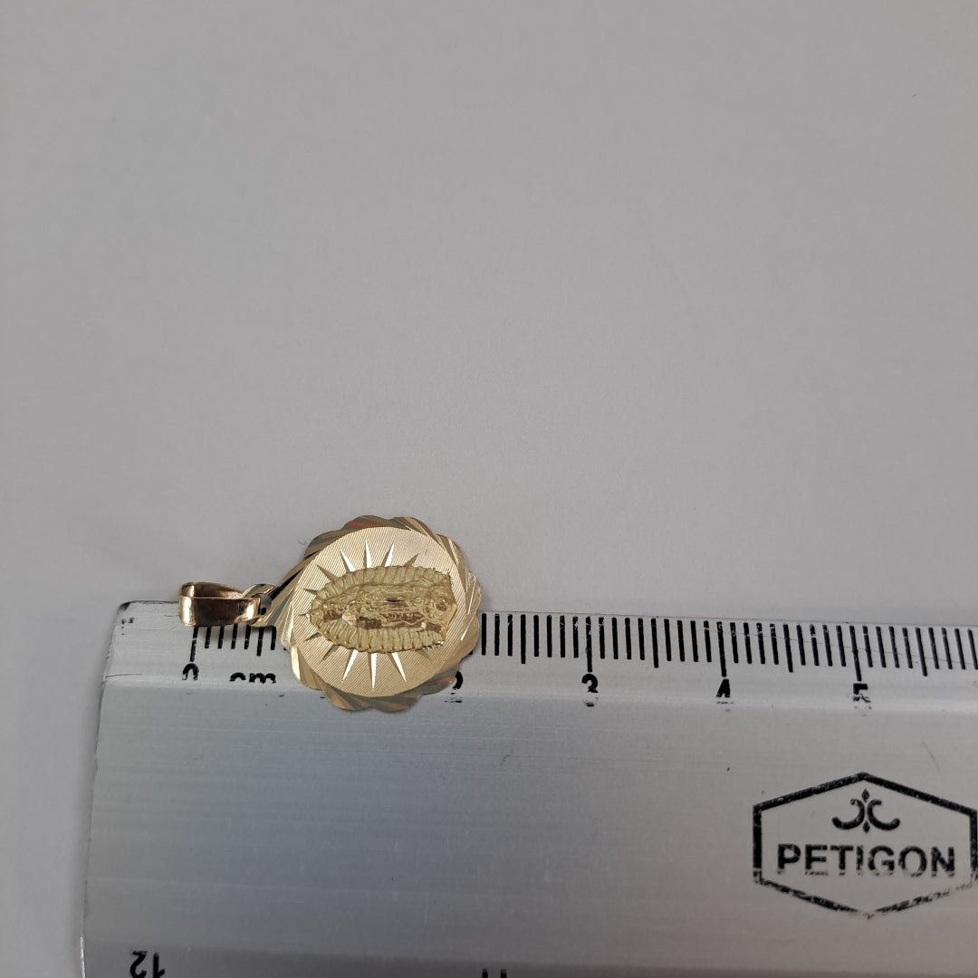 DIJE MEDALLA RELIGIOSA 14K 0.7 GR (NUEVO)