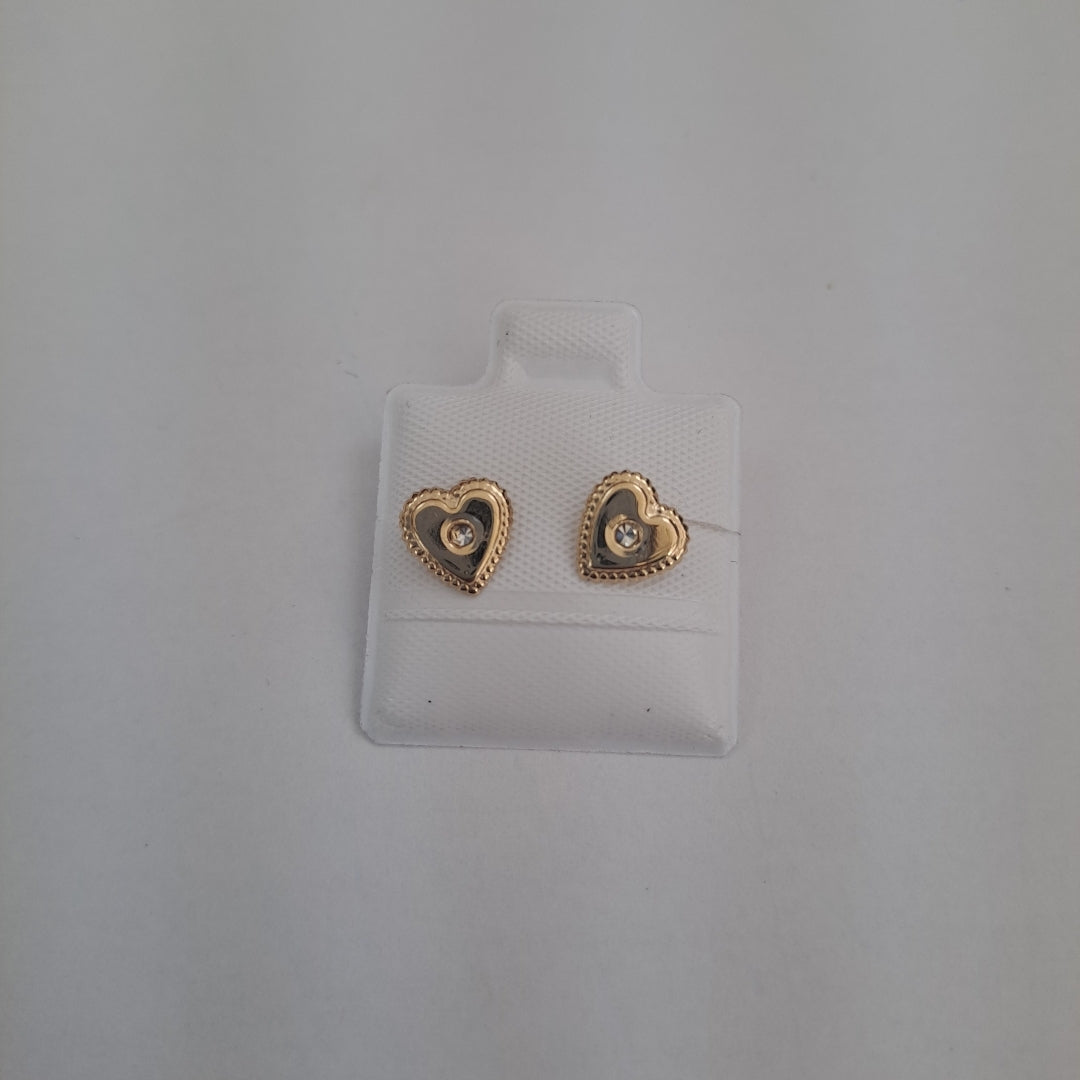 BROQUELES BROQUEL FIG CORAZON C CIRCONIA 14K 0.2614 GR (NUEVO)