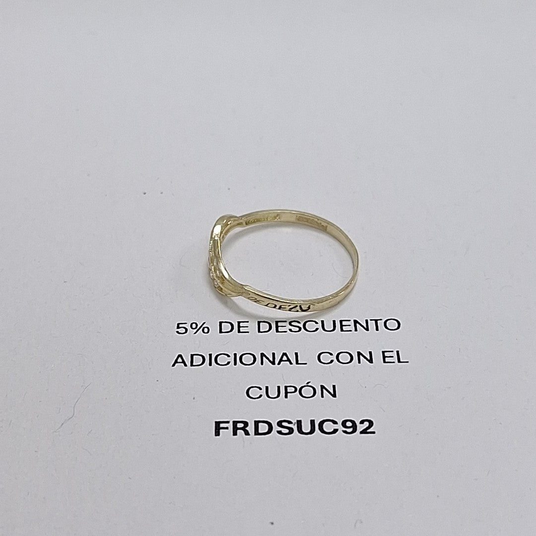 ANILLOS CON CIRCONIAS 14K TALLA 7 0.9 GR (NUEVO)