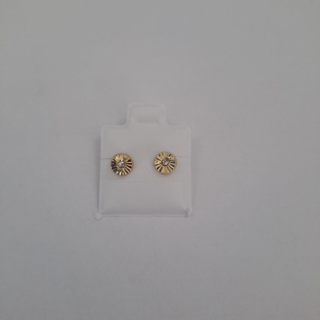 BROQUELES BROQUEL FIG BOTON C CIRCONIA 14K 0.2916 GR (NUEVO)