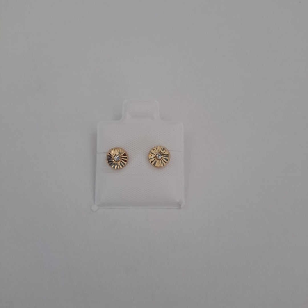 BROQUELES BROQUEL FIG BOTON C CIRCONIA 14K 0.2916 GR (NUEVO)