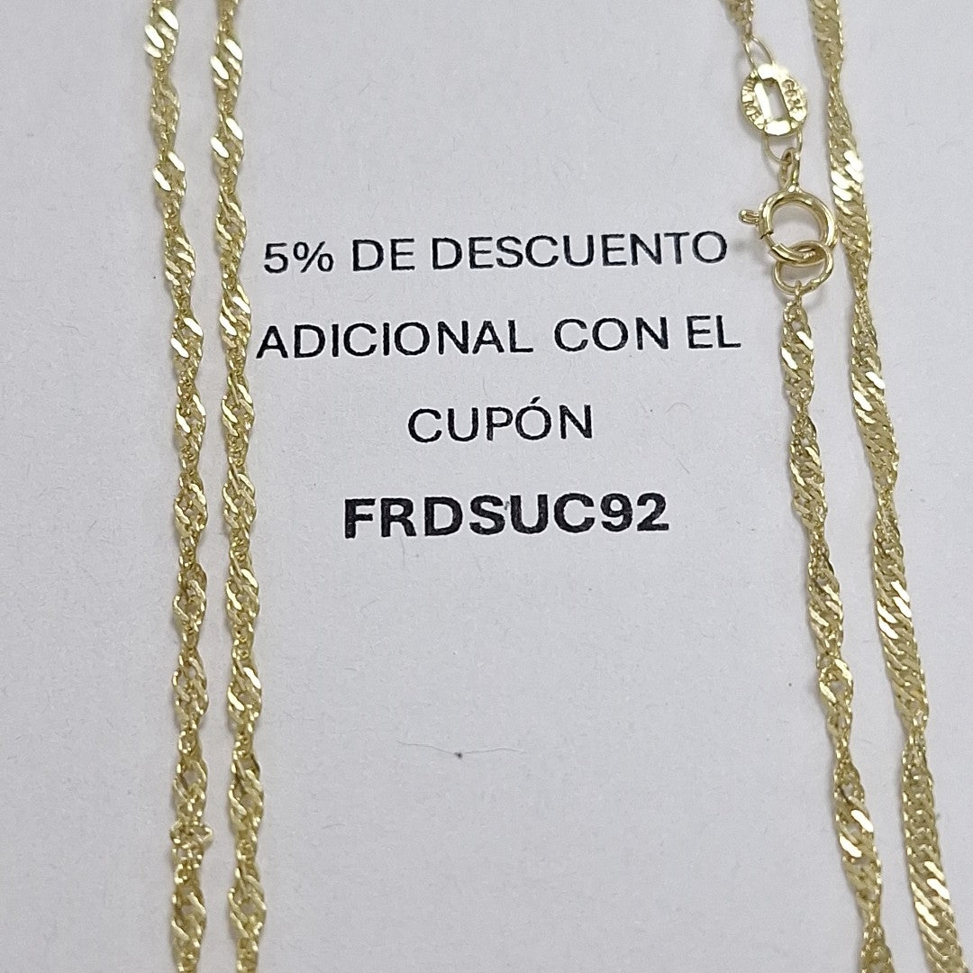 CADENA MEDIO TORZAL 10K 55 CM 2.4 GR (NUEVO)