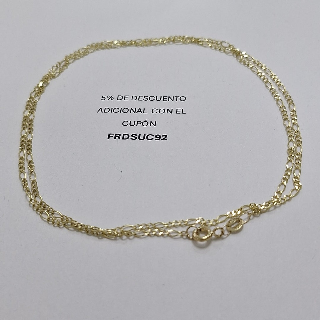 CADENA TEJIDO 3X1 14K 55 CM 2.3 GR (NUEVO)