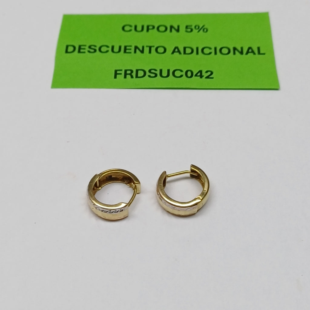 ARRACADAS PAR ORO 14 K 1.3 GRMS (SEMINUEVO)