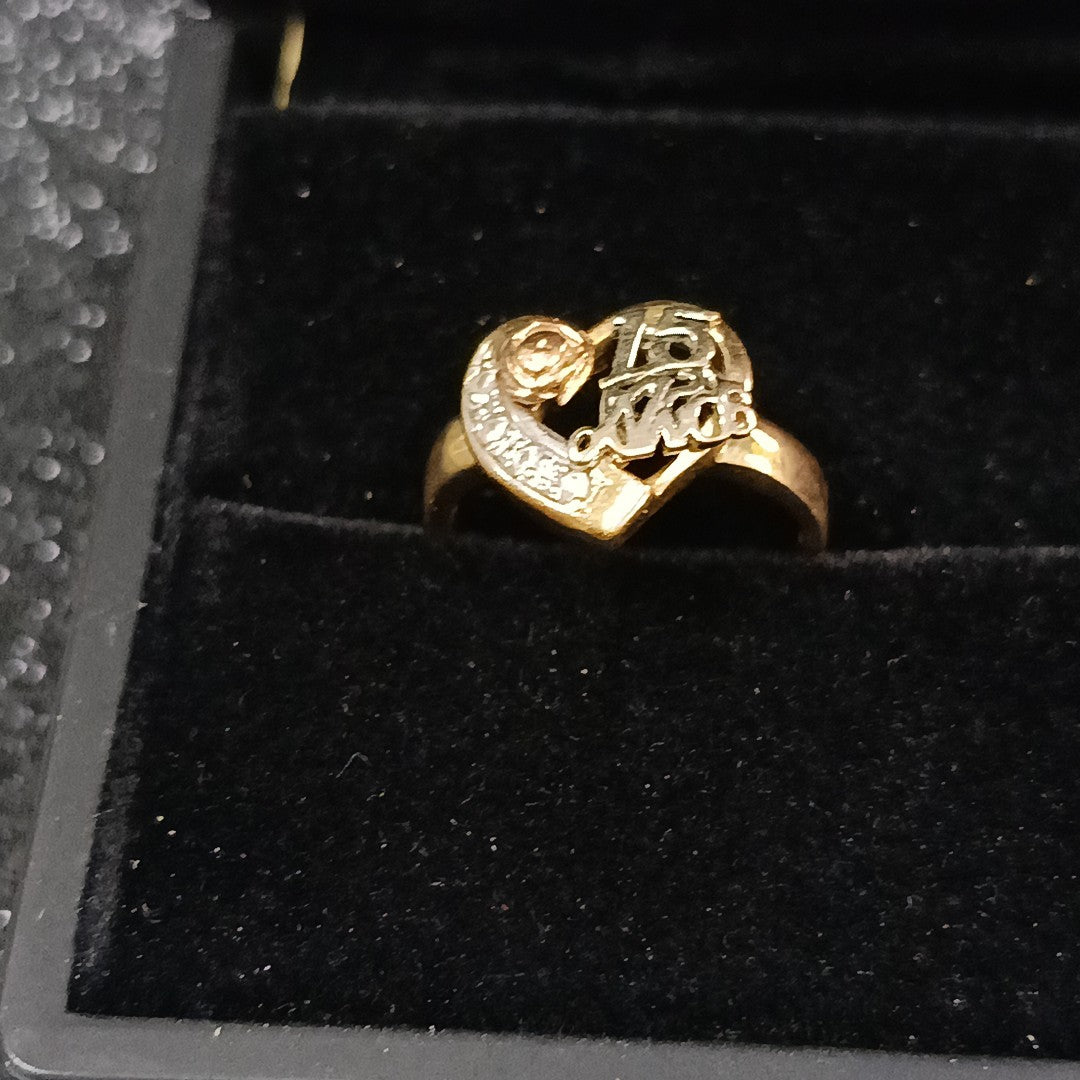 ANILLO CONMEMORATIVO ORO 14 K 3.7 GRMS (SEMINUEVO)