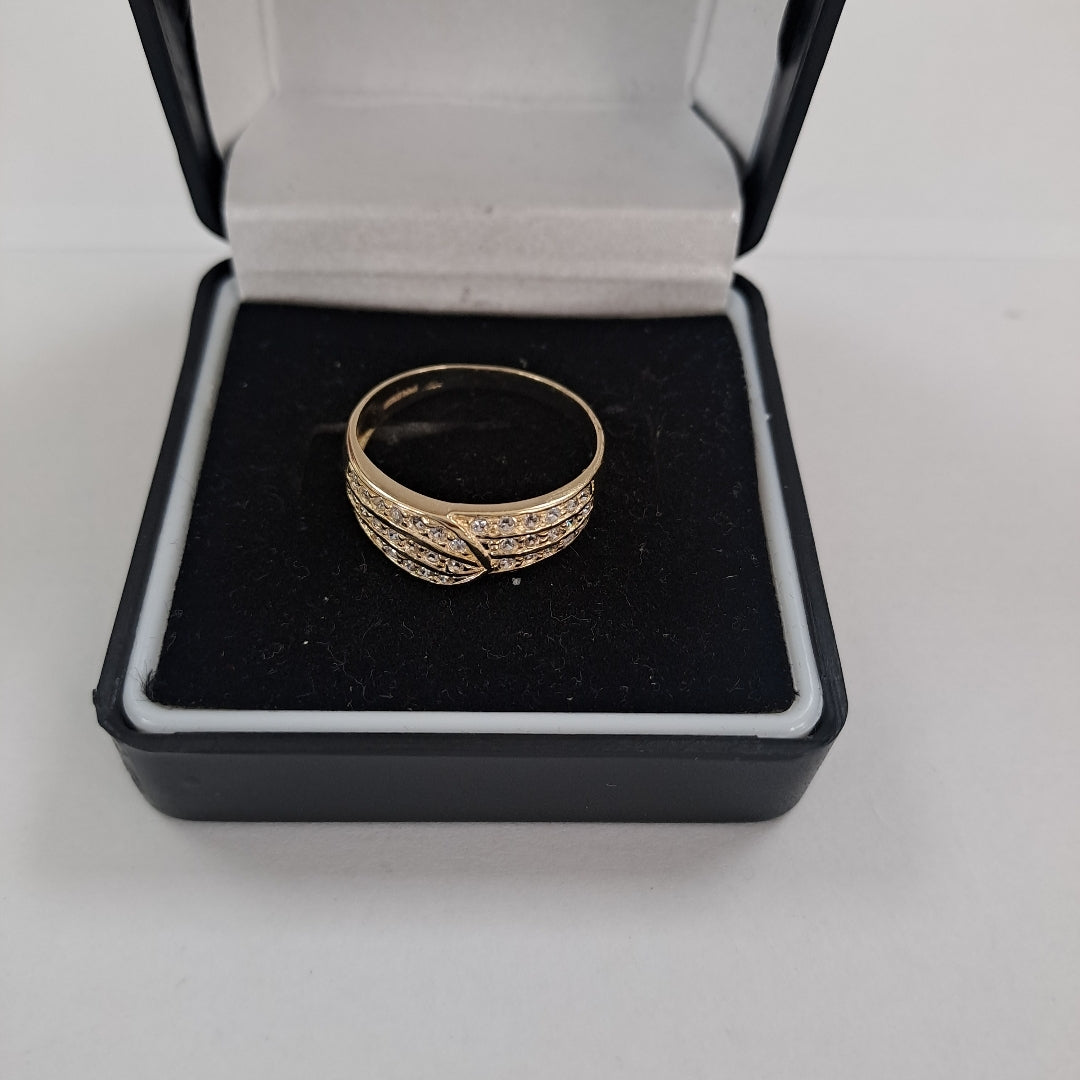 ANILLOS C CIRCONIAS 14K TALLA 9 3 GR (NUEVO)