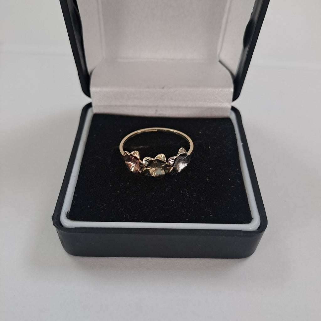 ANILLOS ANILLITO FIG FLORES 10K TALLA 9 1.2 GR (NUEVO)