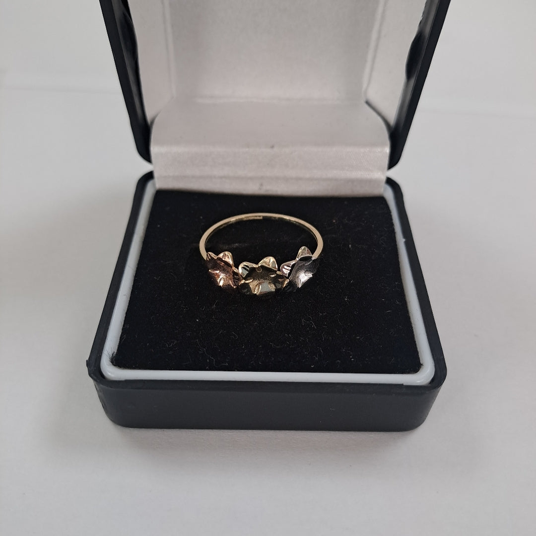 ANILLOS ANILLITO FIG FLORES 10K TALLA 9 1.2 GR (NUEVO)