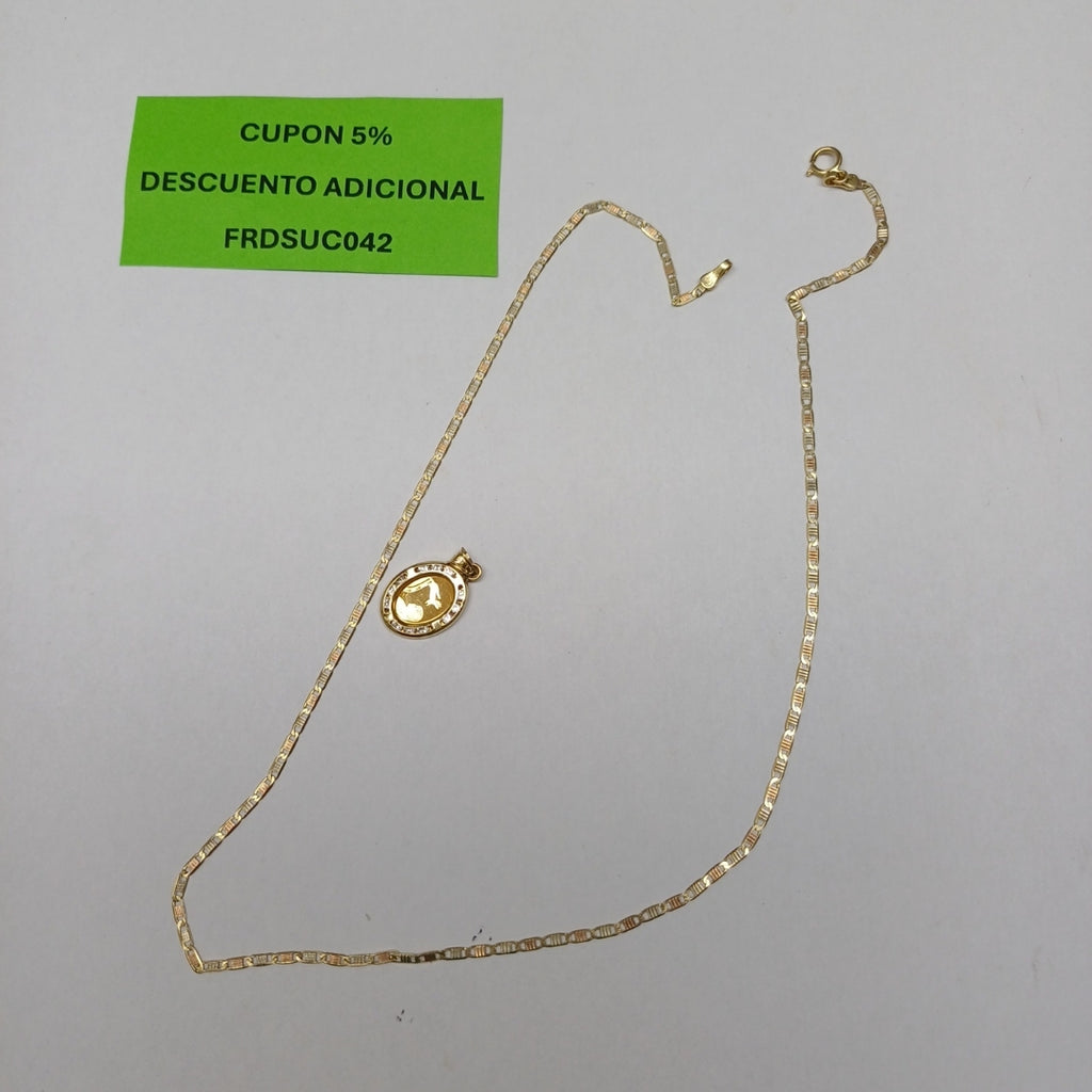 CADENA, DIJE ORO 10 K 2.4 GRMS (SEMINUEVO)