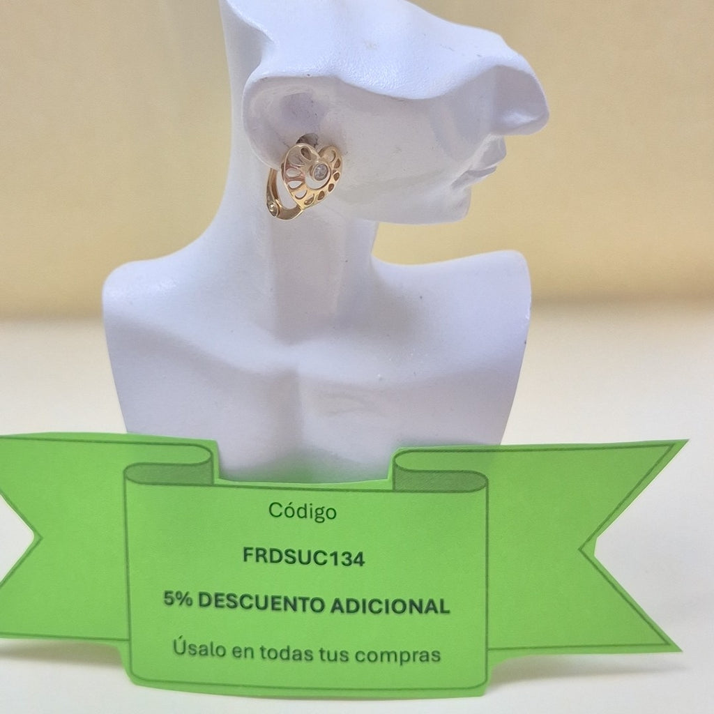 ARETES PAR ORO 14 K 1.8 GRMS (SEMINUEVO)