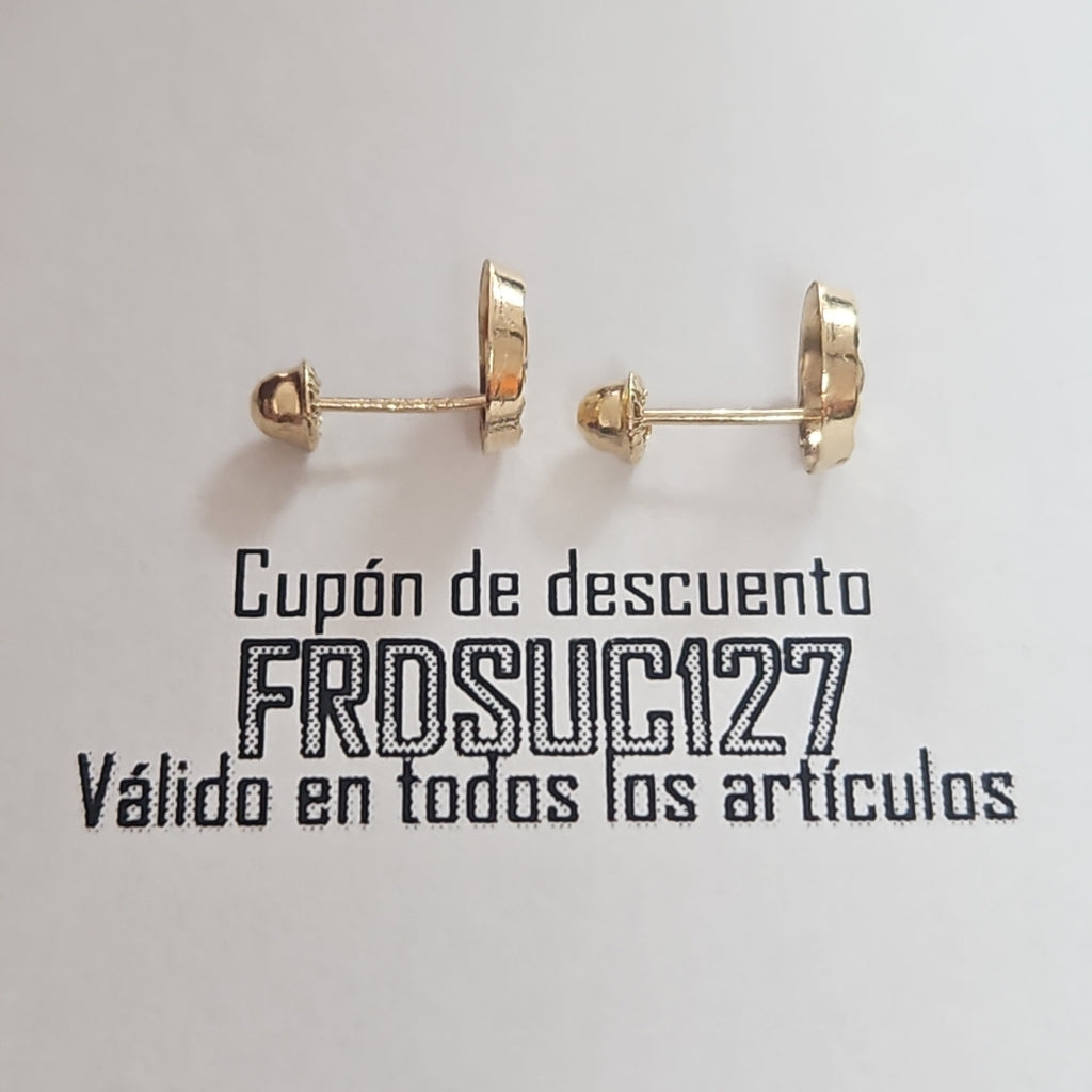 BROQUELES BROQUEL FIG BOTON C CIRCONIA 14K 0.2916 GR (NUEVO)