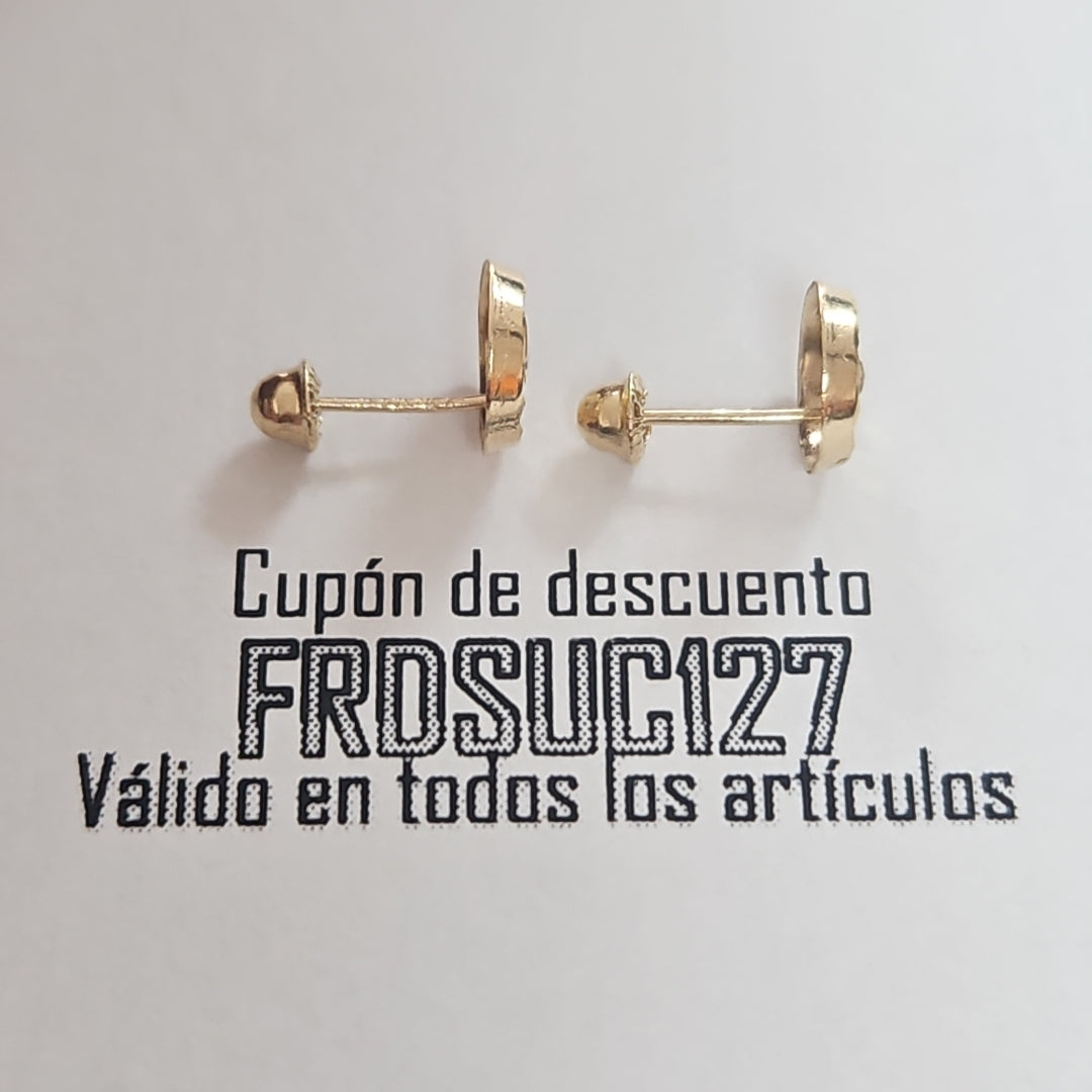 BROQUELES BROQUEL FIG BOTON C CIRCONIA 14K 0.2916 GR (NUEVO)