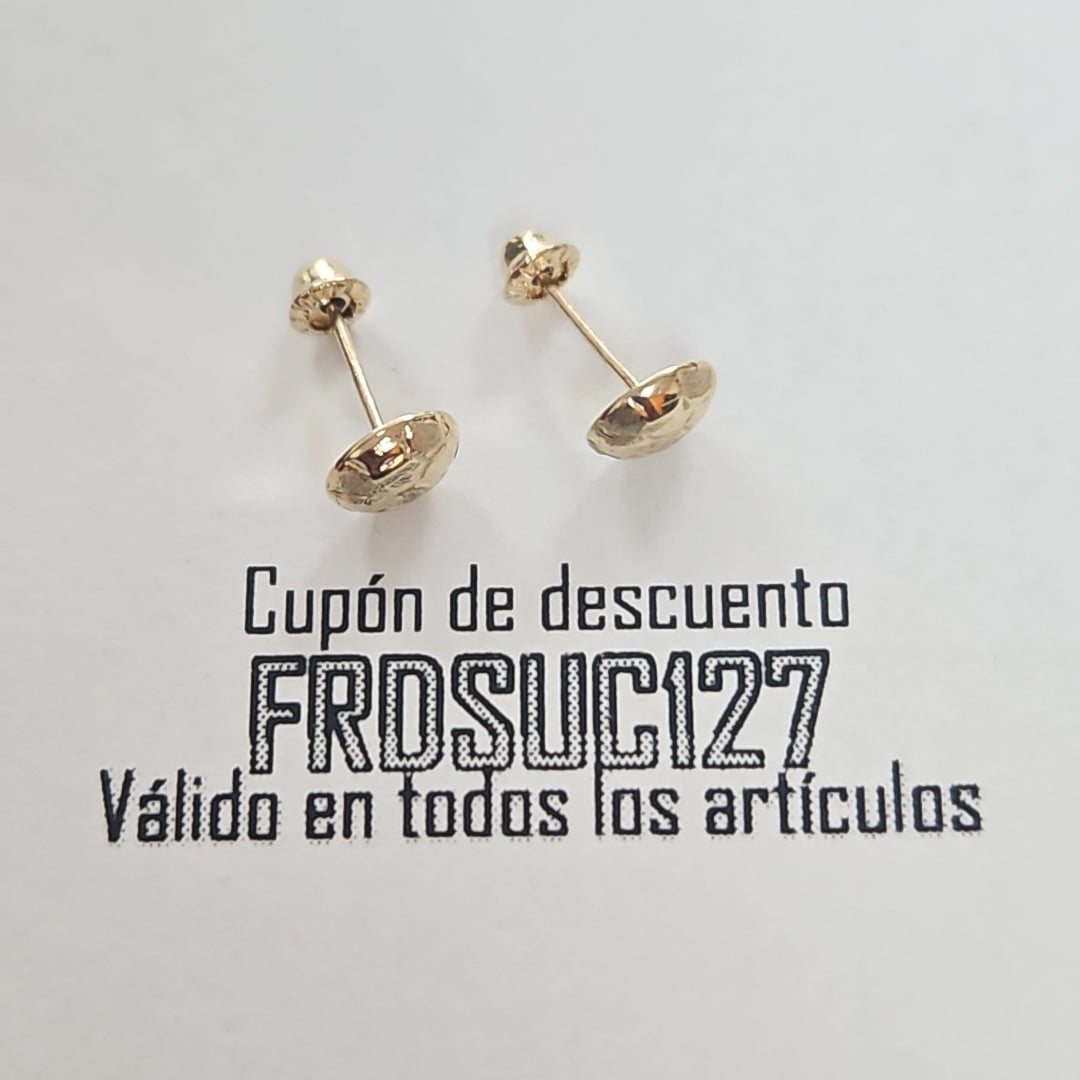BROQUELES BROQUEL FIG BALON DE FUTBOL 14K 0.2387 GR (NUEVO)