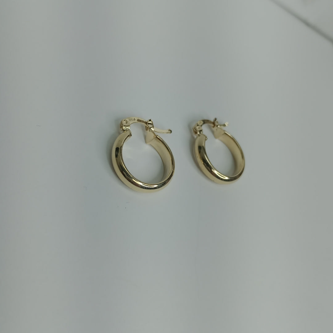 ARETES ARRACADA LISA 14K 1.8 GR (NUEVO)