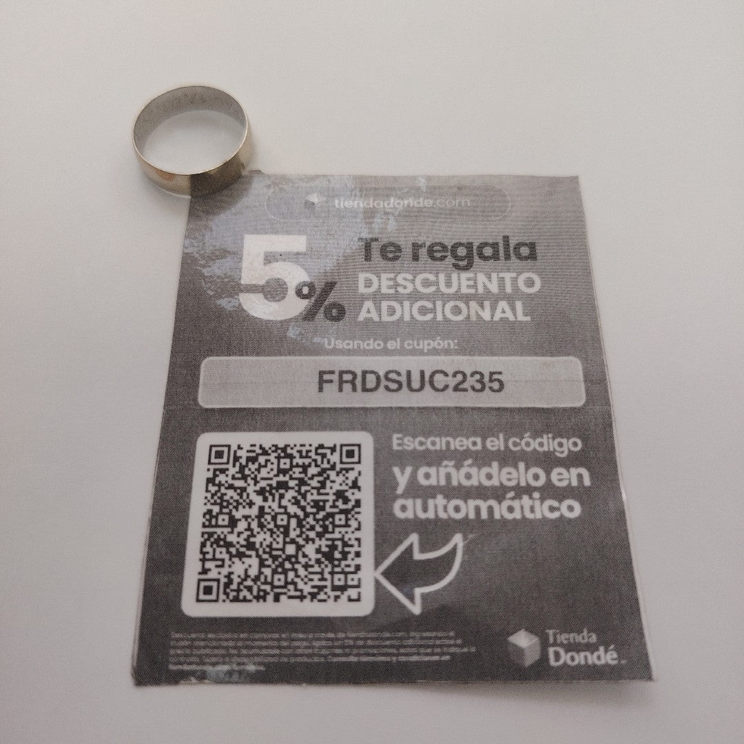 ARGOLLA ORO, ORO BLANCO 8 K 2.5 GRMS (SEMINUEVO)