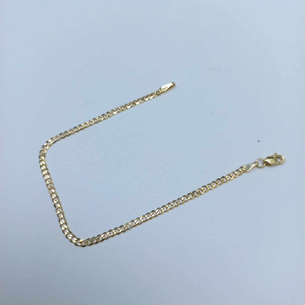 PULSERA TEJIDO BARBADA 14K 18 CM 2.1 GR (NUEVO)