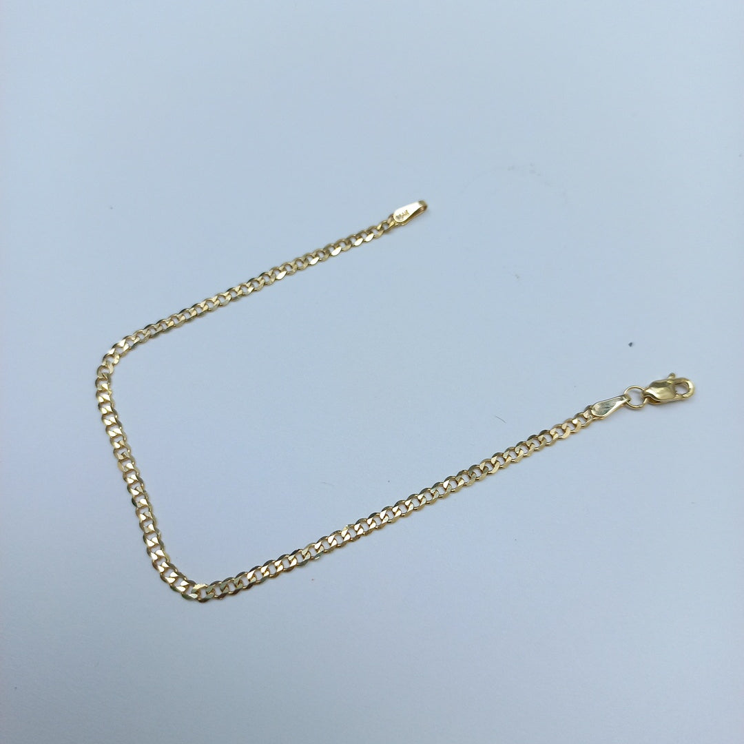 PULSERA TEJIDO BARBADA 14K 18 CM 2.1 GR (NUEVO)