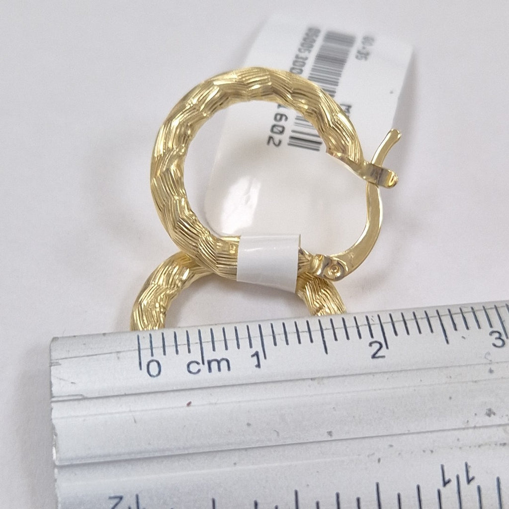 ARETES TEJIDO ARRACADAS ASTRIADAS 14K 2 GR (NUEVO)