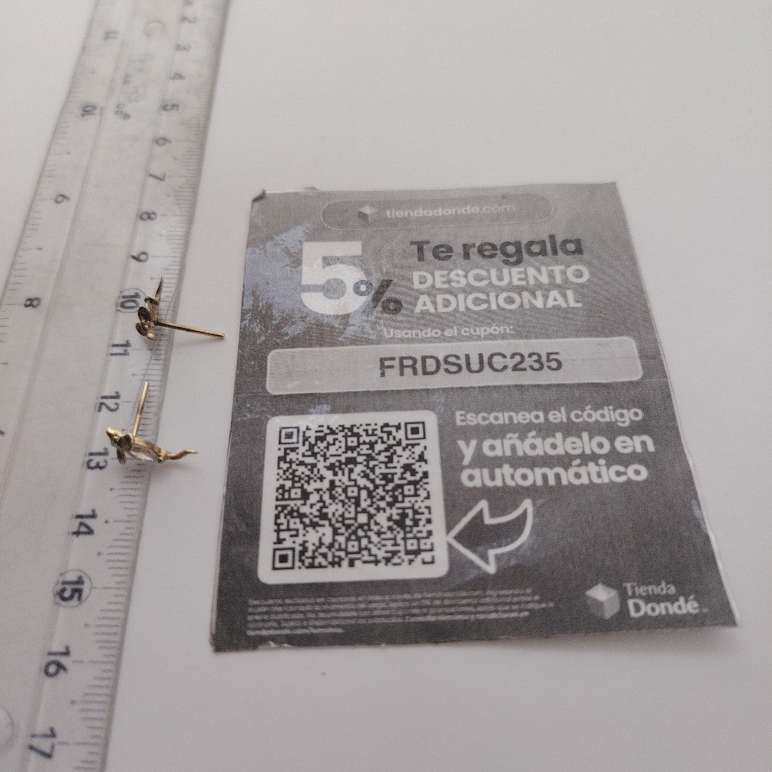 ARETES PAR ORO 10 K 1,00 GRMS (SEMINUEVO)