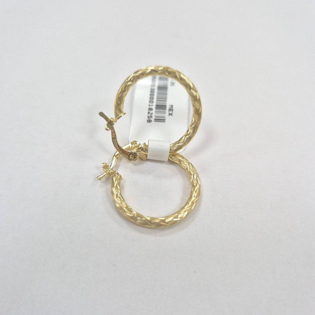 ARETES ARRACADAS LABRADAS 14K 2.1 GR (NUEVO)
