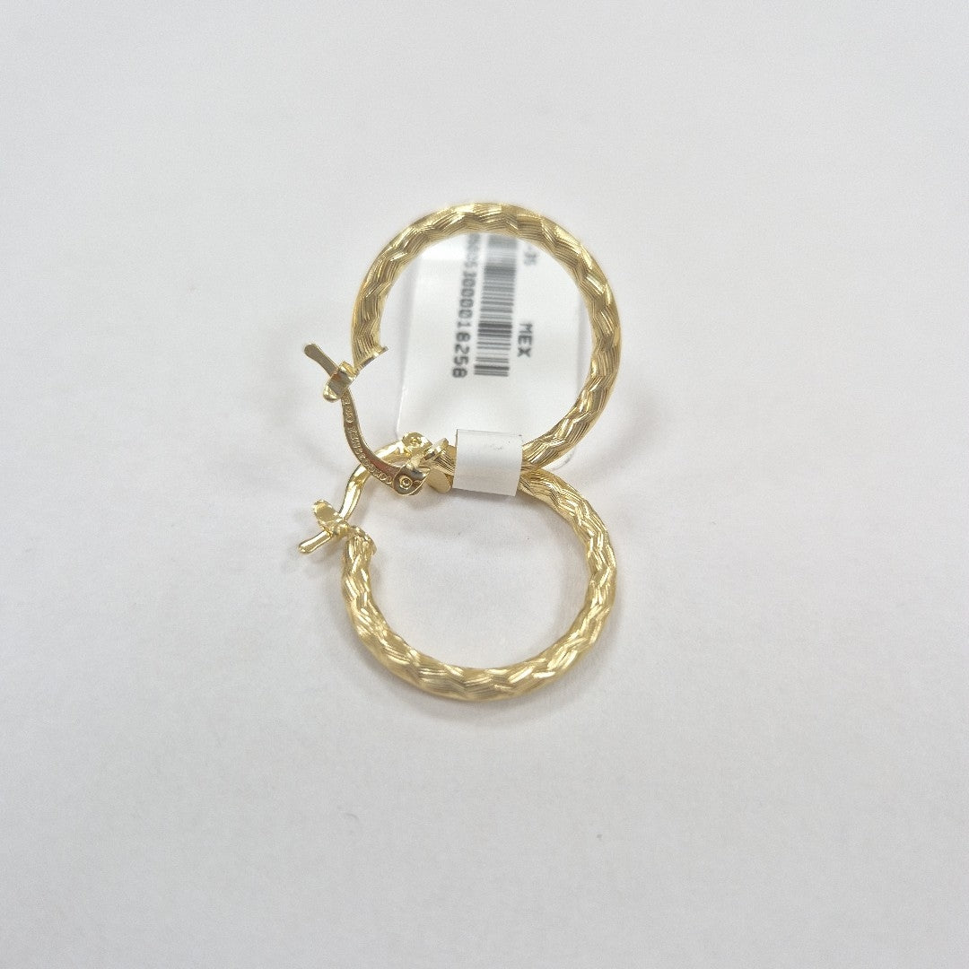 ARETES ARRACADAS LABRADAS 14K 2.1 GR (NUEVO)