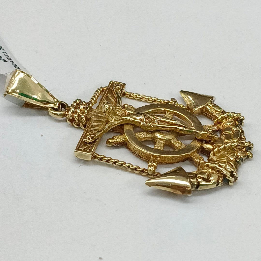 CRISTO OLIMPICO ORO 14 K 12.4 GRMS (SEMINUEVO)