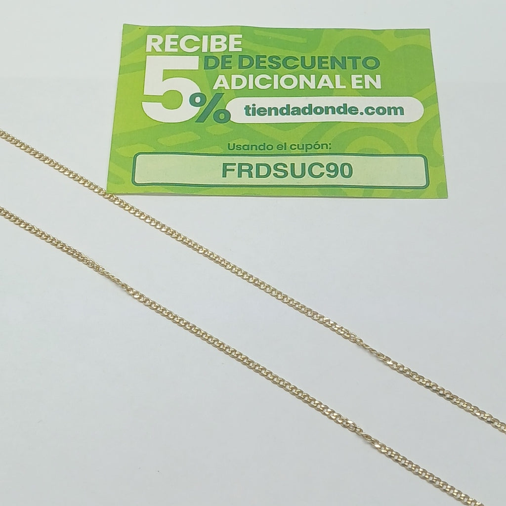 CADENAS TEJIDO BARBADA ORO 10K 55 CM 3.8 GR (NUEVO)