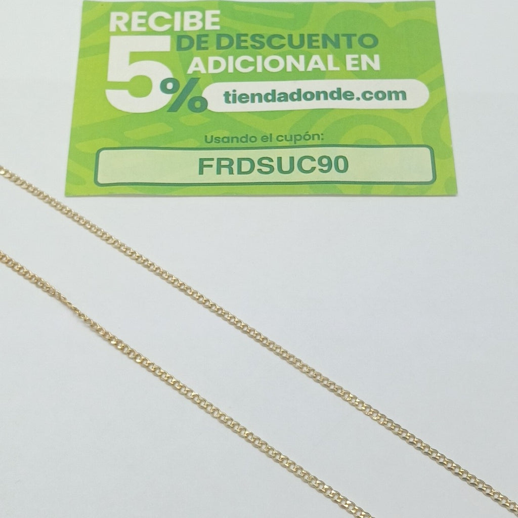 CADENAS TEJIDO BARBADA ORO 10K 55 CM 3.8 GR (NUEVO)