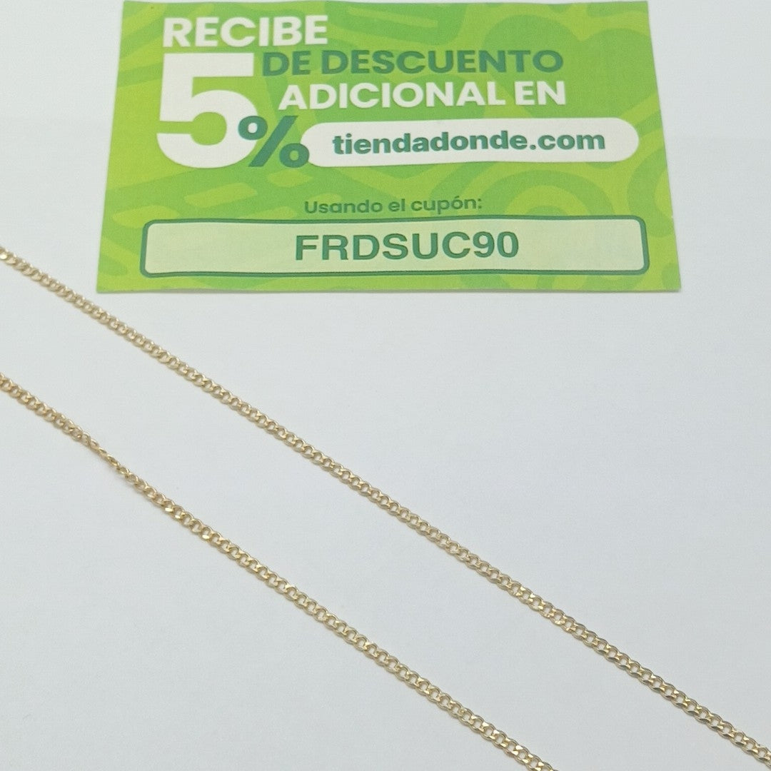 CADENAS TEJIDO BARBADA ORO 10K 55 CM 3.8 GR (NUEVO)