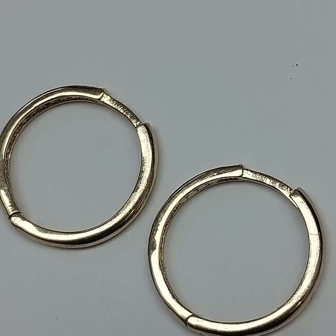 ARETES ARRACADAS C CIRCONIAS 14K 2 GR (NUEVO)