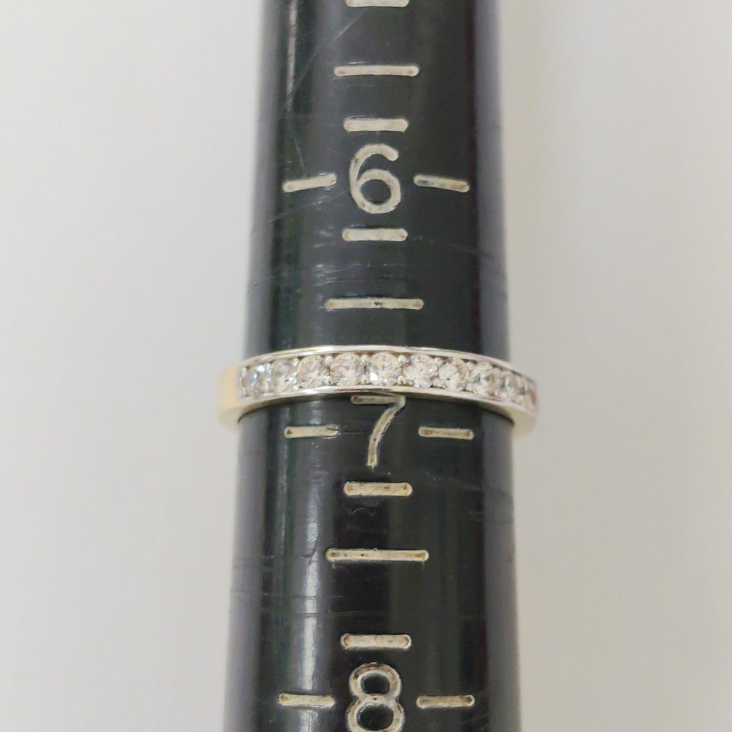 ANILLO ANILLITO C CIRCONIAS 14K 7 TALLA 2 GR (NUEVO)