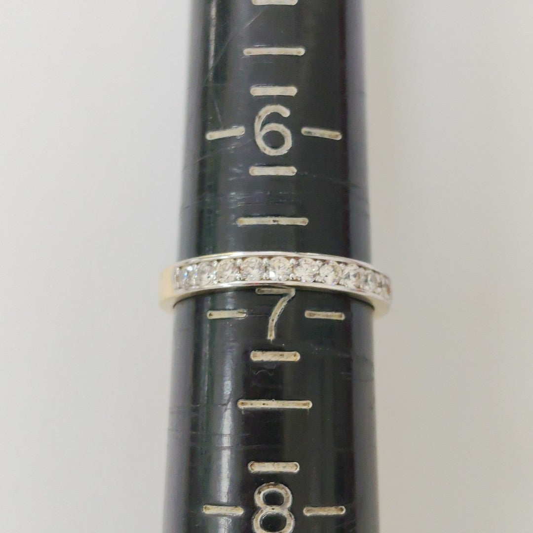 ANILLO ANILLITO C CIRCONIAS 14K 7 TALLA 2 GR (NUEVO)