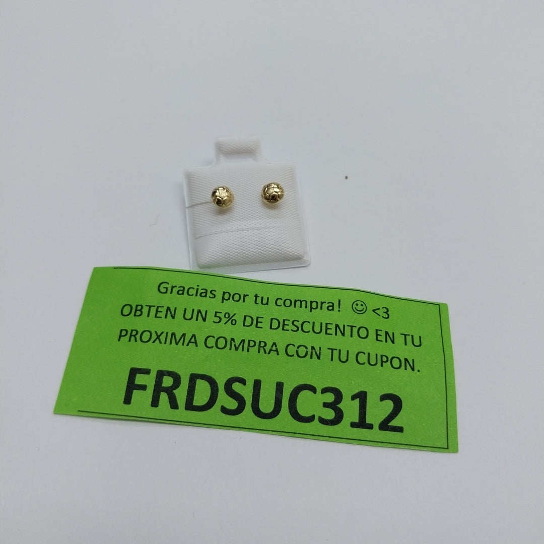BROQUELES BROQUEL FIG BALON DE FUTBOL 14K 0.2387 GR (NUEVO)