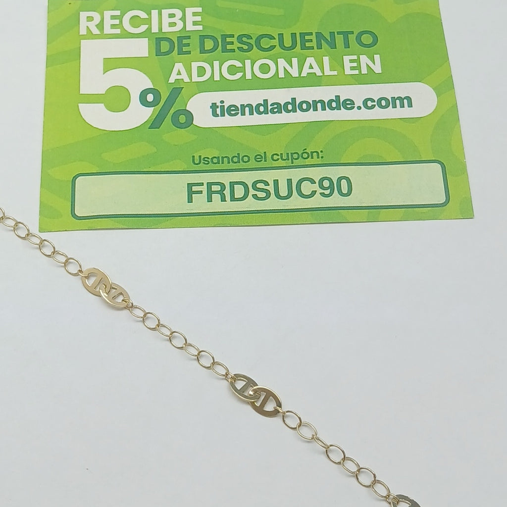 PULSERA ESPECIAL 14K 18 CM 1.5 GR (NUEVO)