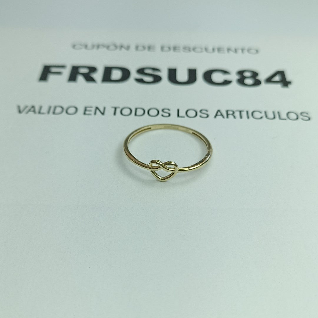 ANILLOS ANILLITO FIG CORAZON 10K TALLA 9 0.9 GR (NUEVO)