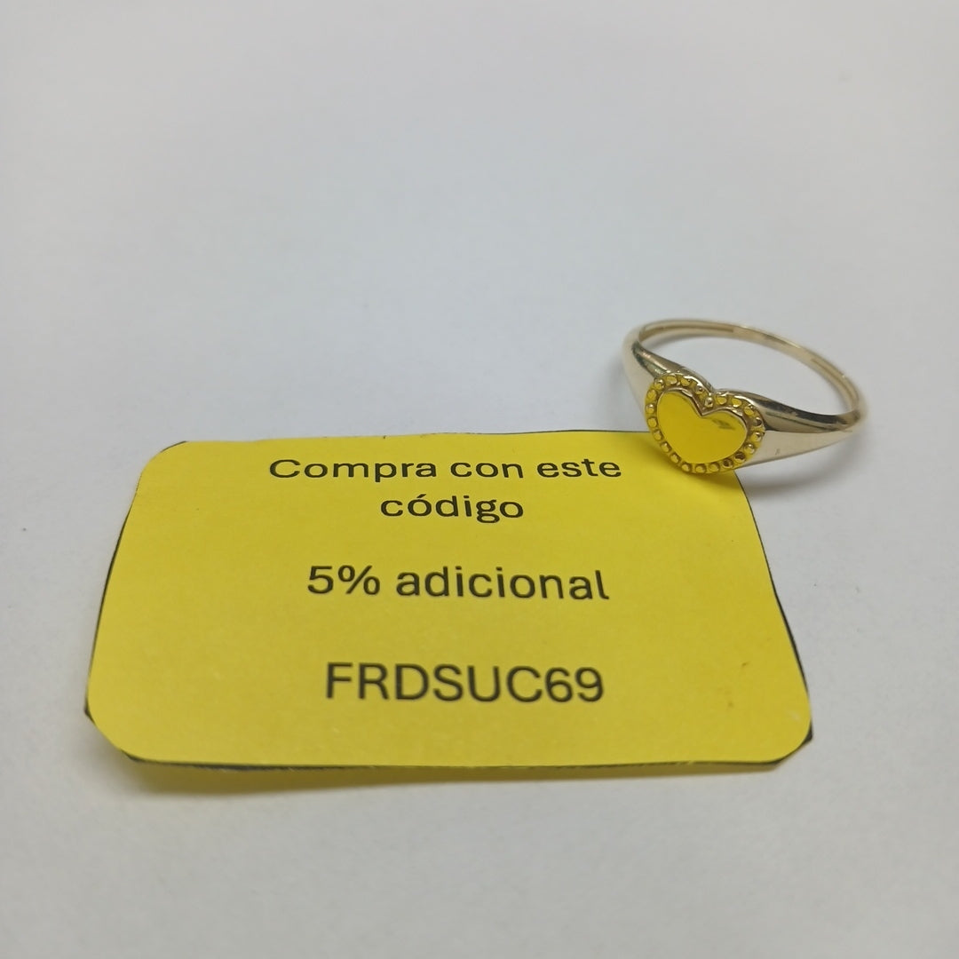 ANILLOS ANILLITO FIG CORAZON 10K TALLA 9 1.7 GR (NUEVO)
