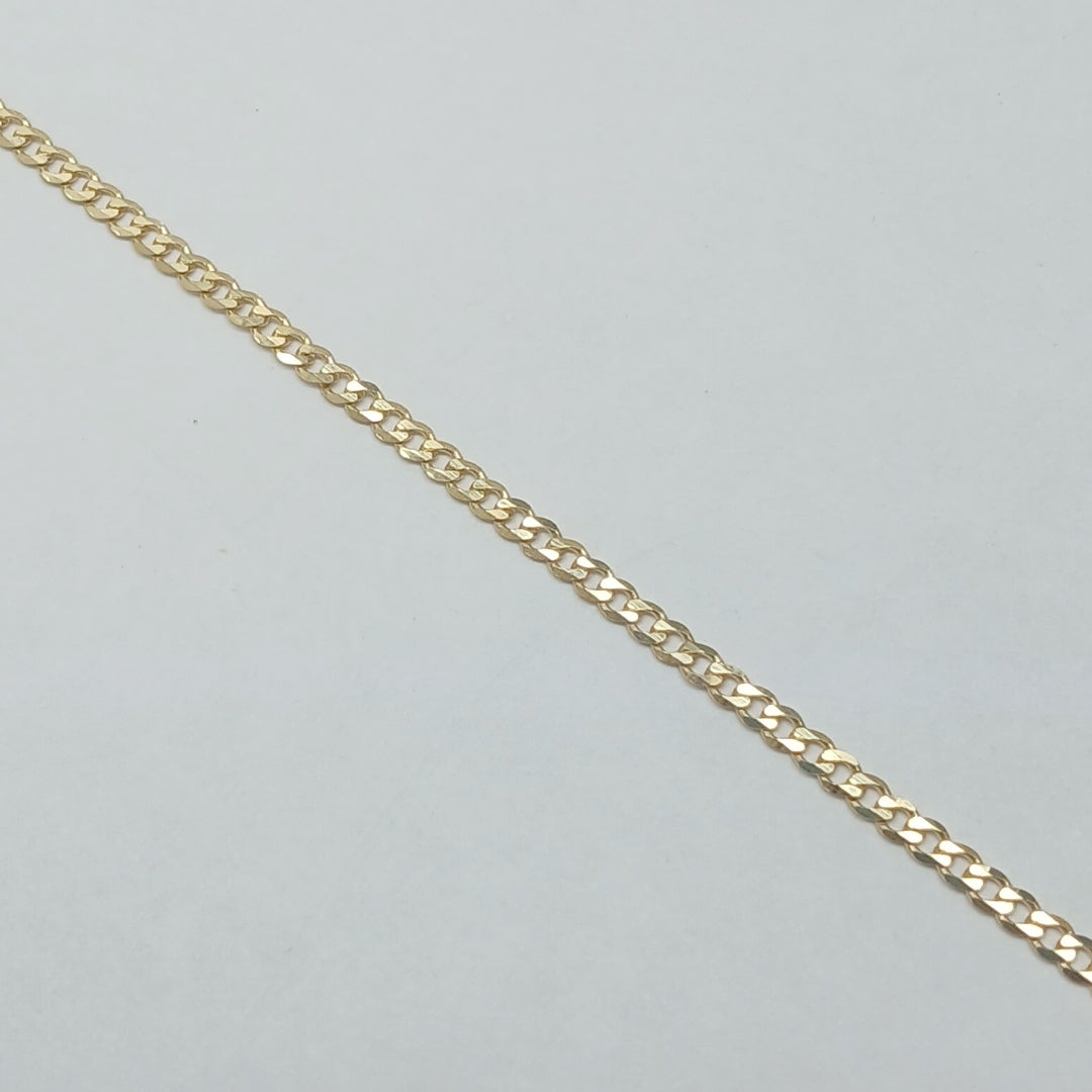 PULSERA TEJIDO BARBADA 14K 18 CM 2.1 GR (NUEVO)
