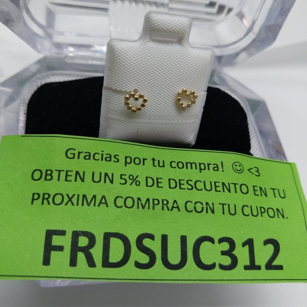 BROQUELES BROQUEL FIG CORAZON 14K 0.23 GR (NUEVO)
