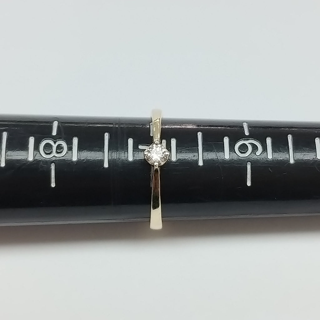 ANILLO ANILLITO SOLITARIO CIRCONIA 14K 7 TALLA 1.6 GR (NUEVO)
