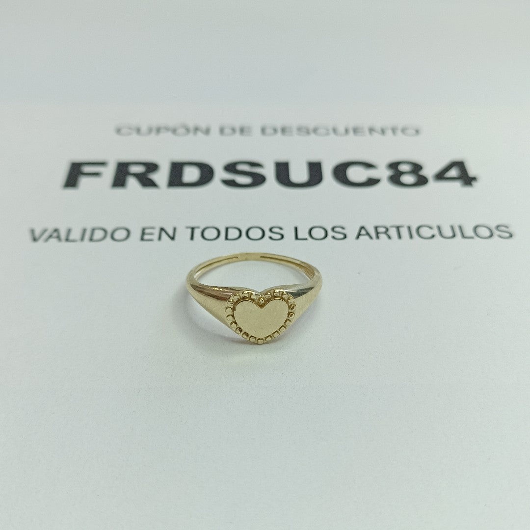 ANILLOS ANILLITO FIG CORAZON 10K TALLA 7 1.6 GR (NUEVO)