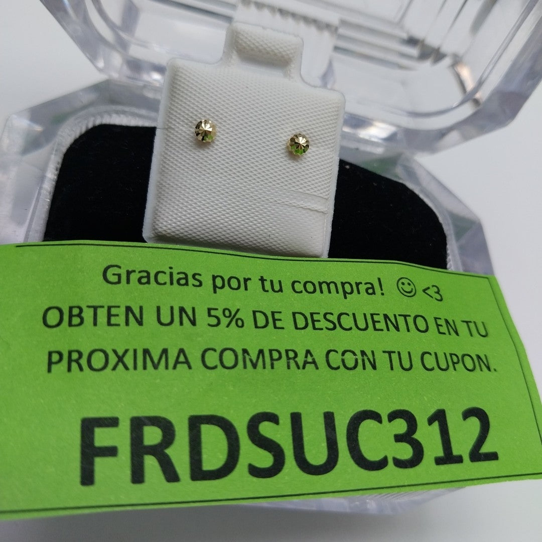BROQUELES BROQUEL FIG HONGO 14K 0.17 GR (NUEVO)